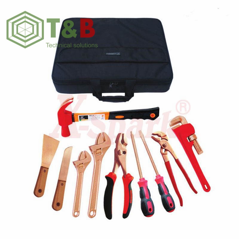 Bộ dụng cụ 10 chi tiết chống tia lửa điện, cháy nổ X-Spark Model U-10 Tool Set-10pcs ảnh 1