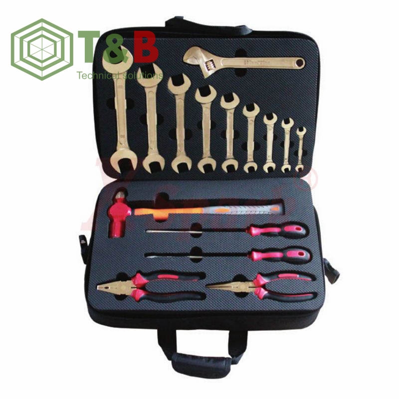 Bộ Dụng Cụ 15 chi tiết chống tia lửa điện, cháy nổ X-Spark Model No.F-15 Tool Set 15pcs ảnh 1