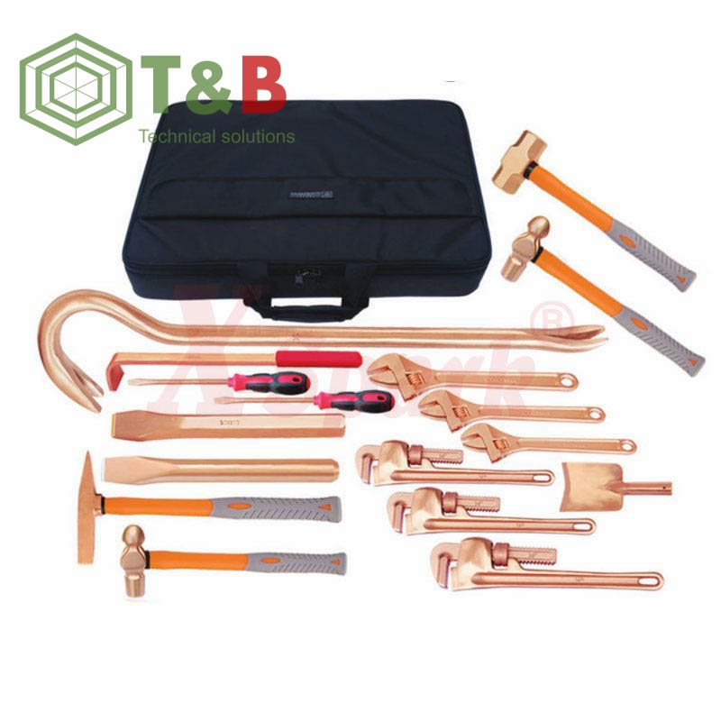Bộ dụng cụ 18 chi tiết chống tia lửa điện, cháy nổ X-Spark Model No.AA10-18 Non Sparking Tool Set 18pcs ảnh 1