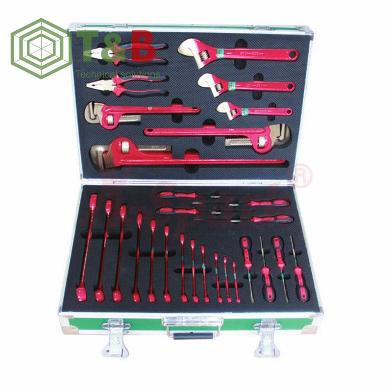 Bộ dụng cụ kìm, cờ lê 28 chi tiết chống tia lửa điện, cháy nổ X-Spark Model No.AA14-28 Non Sparking Tool Set 28pcs ảnh 1