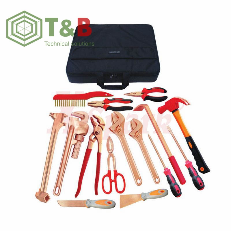 Bộ dụng cụ16 chi tiết chống tia lửa điện, cháy nổ X-Spark Model AA07-16 Tool Set-16pcs ảnh 1