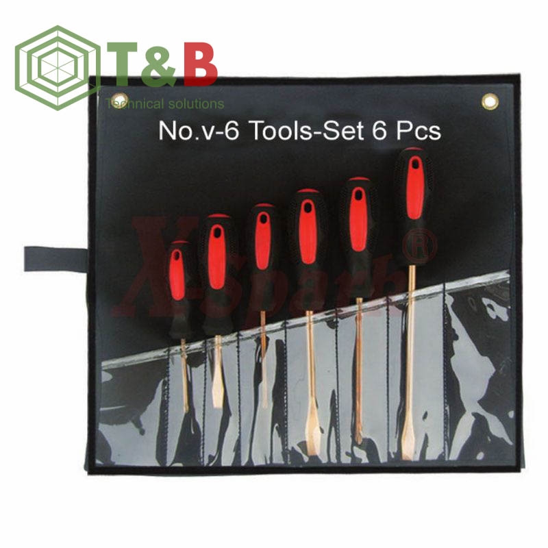 Bộ tô vít 6 chi tiết chống tia lửa điện, cháy nổ X-Spark Model No.V-6 Tool Set 6pcs ảnh 1