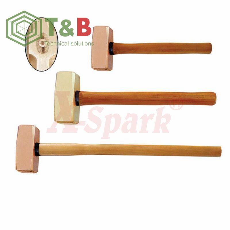 Búa cán gỗ chống tia lửa điện, cháy nổ X-Spark Model 191I Non Sparking German Type Sledge Hammer ảnh 1