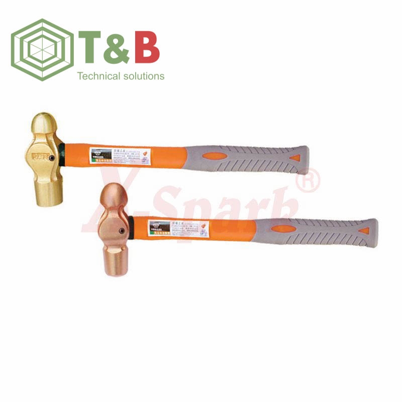 Búa đầu bi cán cao su chống tia lửa điện, cháy nổ X-Spark Model 187 Non Sparking Ball Peen Hammer ảnh 1