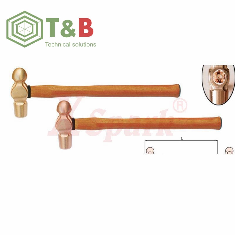 Búa đầu bi cán cao su chống tia lửa điện, cháy nổ X-Spark Model 187A Non Sparking Ball pin Hammer ảnh 1
