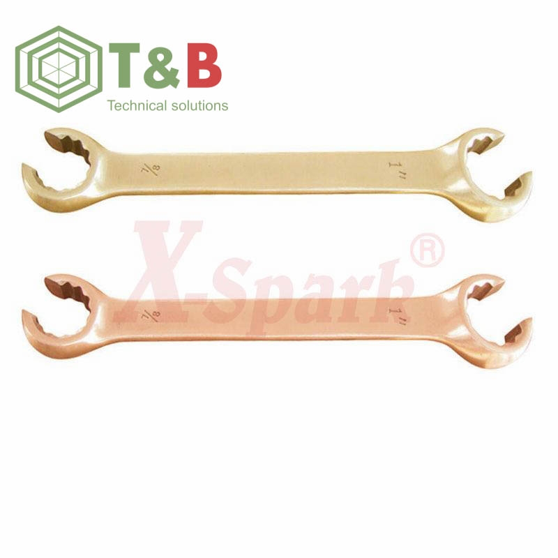 Cờ Lê 2 đầu mở chống tia lửa điện, cháy nổ X-Spark Model 153B (Non Sparking Flare Nut Open Ring Wrench) ảnh 1