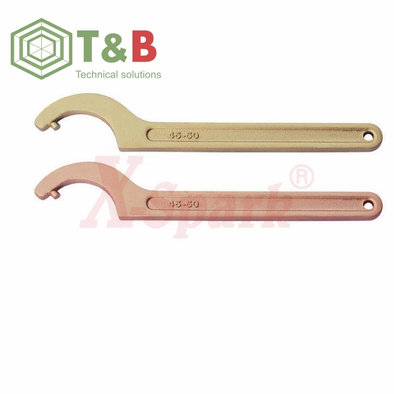 Cờ Lê Móc chống tia lửa điện, cháy nổ X-Spark Model 173C (Non Sparking Hook Wrench With Pin) ảnh 1