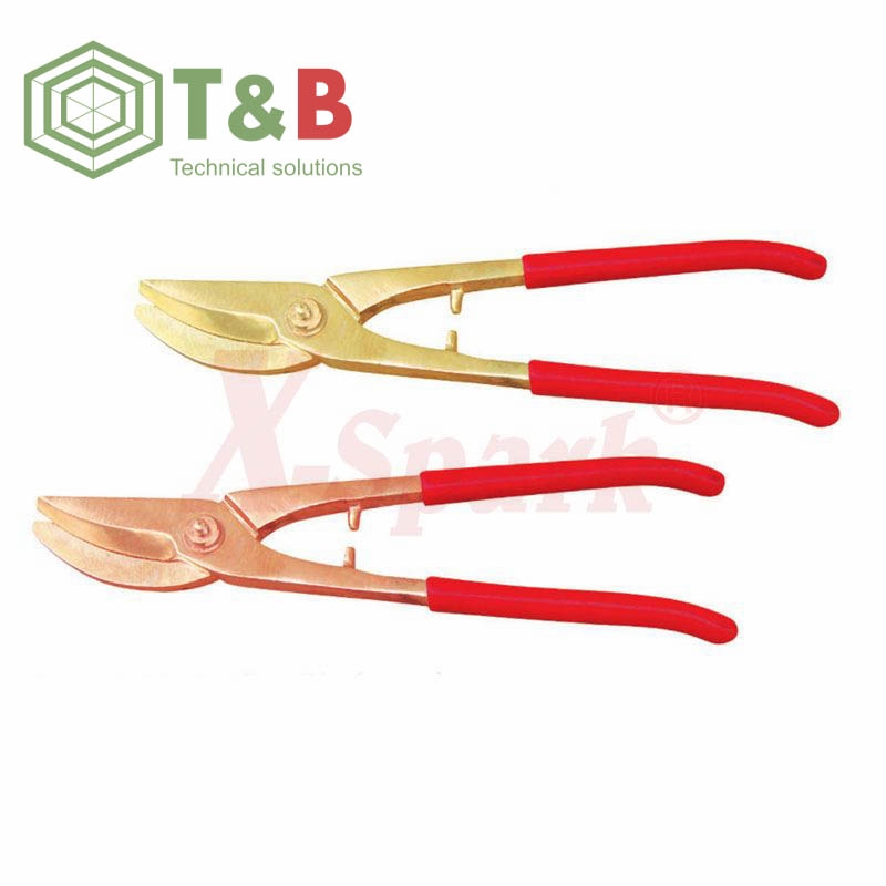 Kéo cắt méo chống tia lửa điện, cháy nổ X-Spark Model 244B Non Sparking Snip Plate Shear Tinner ảnh 1