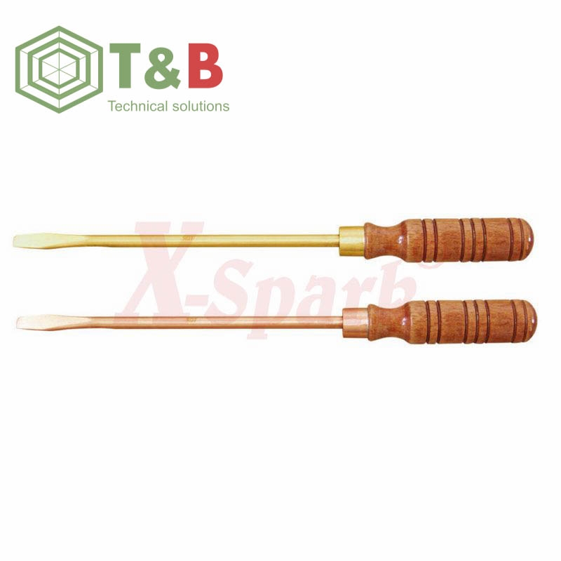 Tô vít 2 cạnh nắm gỗ chống tia lửa điện, cháy nổ X-Spark Model 265 Non Sparking Slotted Screwdriver ảnh 1