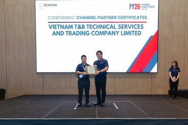 CÔNG TY T&B VIỆT NAM THAM DỰ HỘI NGHỊ FY26 CỦA KYOCERA TẠI THÁI LAN VÀ VINH DỰ NHẬN CHỨNG CHỈ ĐẠI LÝ FY26
